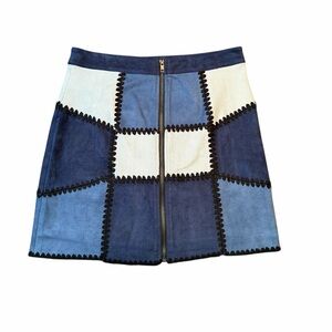 Sugar + Lip2 Colorblock Zip Front Mini Skirt